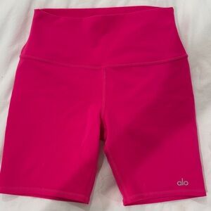 ALO Yoga Women's Vibrant Pink Bike Shorts